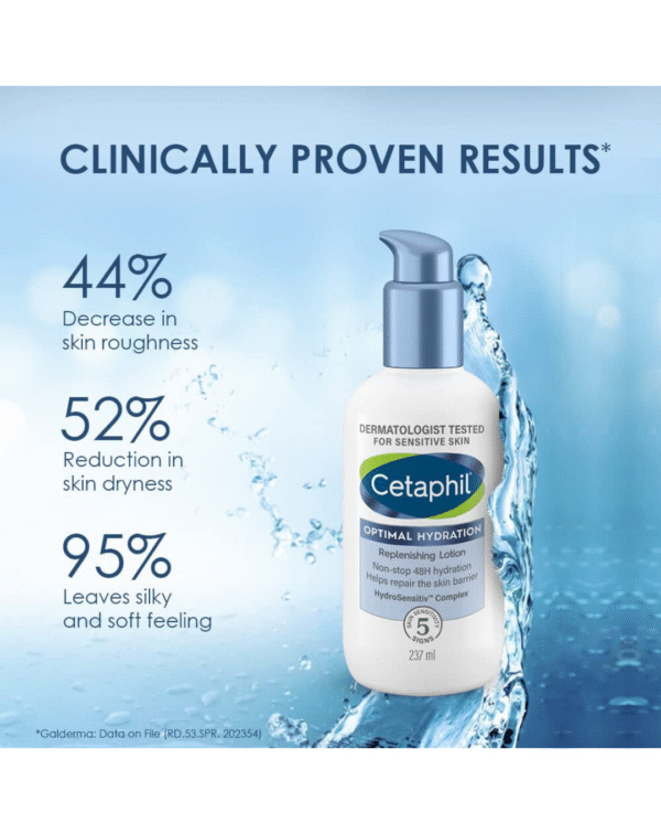 Cetaphil Optimal Hydration Replenishing Body Lotion 237ml | Lightweight moisturizer & non-greasy - Image 2