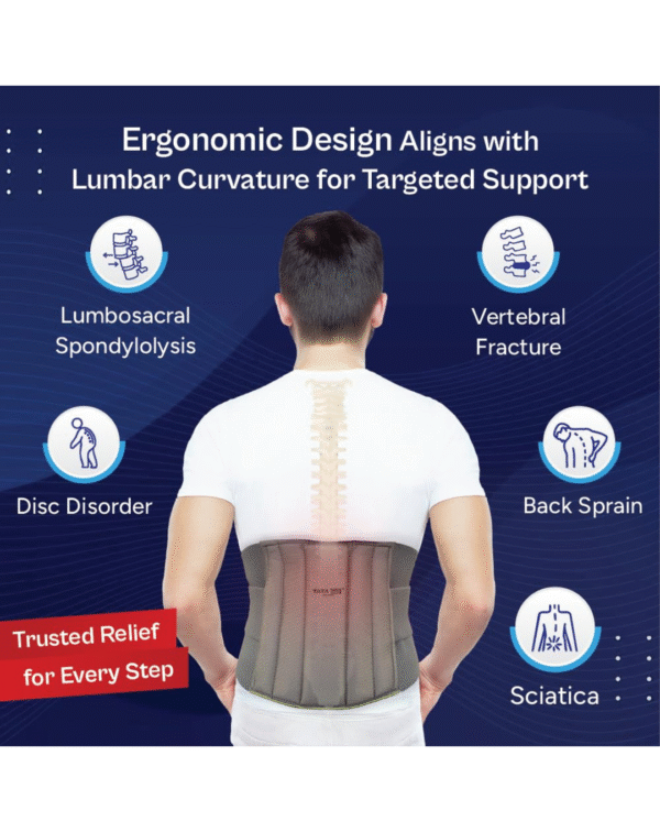1MG Tata Lumbar Sacral Belt for Relief from Back Pain and Muscle Spasms - Image 3