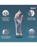 TYNOR Elastic Wrist Splint, Grey, Right, Medium, 1 Unit