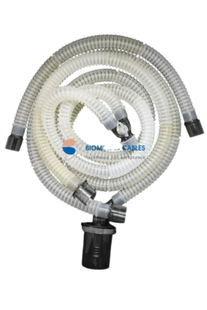 Reusable Silicone Non Smooth Bore Adult/Pediatric/Neonatal Single Water Trap Ventilator Circuit with Extra Limb