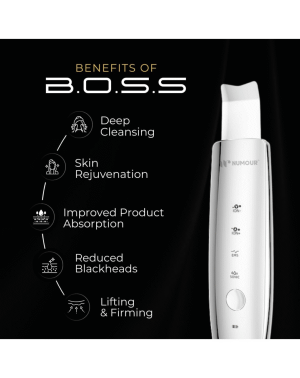 Numour B.O.S.S. Sonic Scrubber | White Heads & Black Head Remover Tool | Advanced Ultrasonic & Ems Technology - Image 5