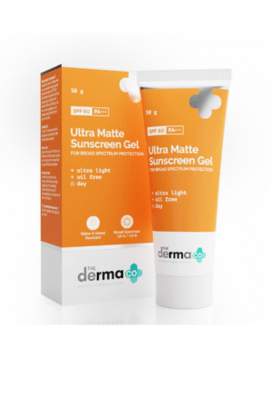 The Derma Co Ultra Matte Sunscreen Gel with SPF 60|Prevents Sun Damage|For all skin type, 50 g