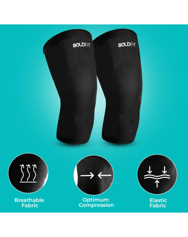Boldfit Knee Caps for Women for Pain Relief Compression Knee Support for Men Gym Running Jogging Sports - Image 3