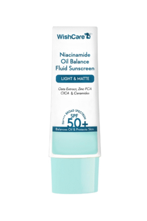 WishCare 5% Niacinamide Oil Balance Fluid Sunscreen SPF 50 PA++++ with 8 Hrs+ SPF Protection