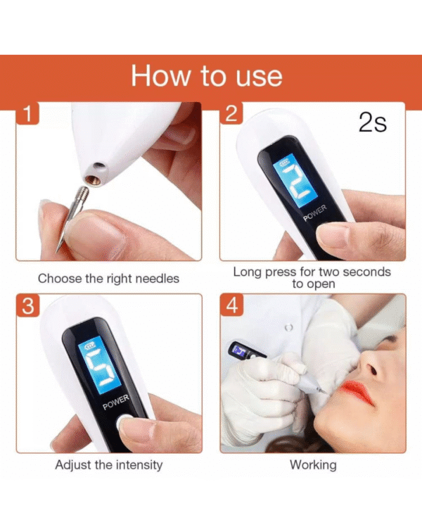 Veentus LCD Screen Display Beauty Mole Removal Sweep Spot Pen Painless Spot Mole Wart Speckle Blemish Removal Tool Pen Beauty Portable Care Equipment - Image 3