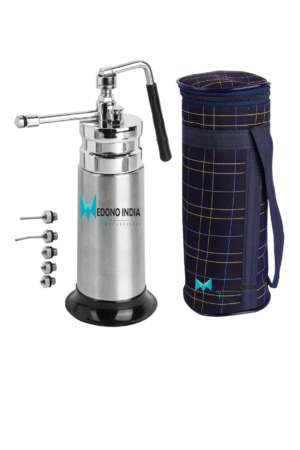 Medono India Mini Cryo Gun 350 ML Liquid Nitrogen Empty Sprayer Can for Dermatology With Different 5 Probes and Carry Bag - Stainless Steel