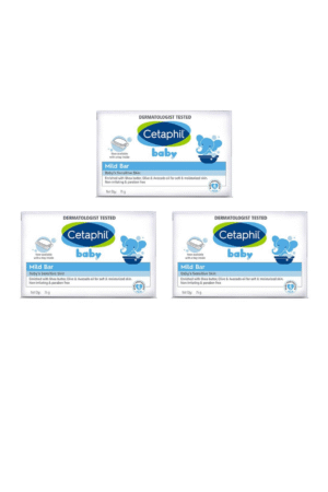 Cetaphil Baby Mild Bar for Face and Body Pack of 3, (75g x 3, Sensitive Skin)