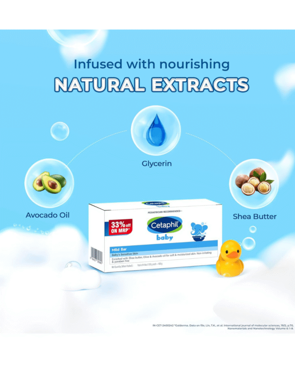 Cetaphil Baby mild Bar 4 * 100 gm - Image 3