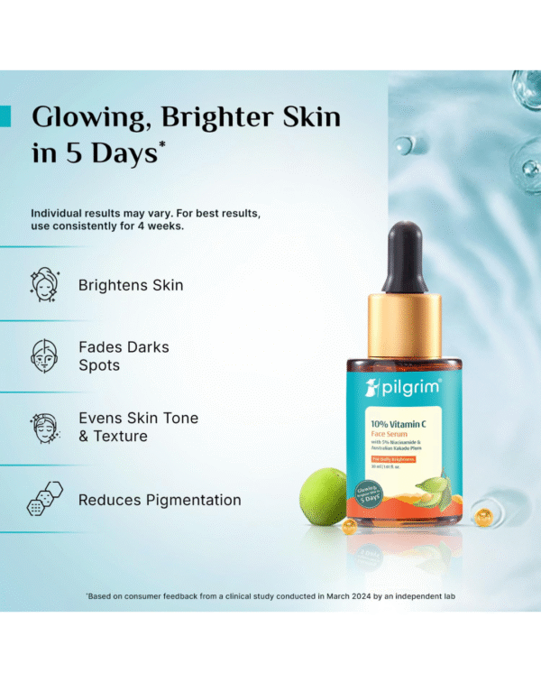 Pilgrim 10% Vitamin C Serum 30ml for Glowing Skin - Image 3