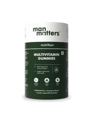 Multivitamin Gummies With No Added Sugar | Daily Essential Multivitamin for Men | 15 Vitamins & Minerals, 8 Amino Acids, 7 Herbal Extract