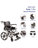 Ryder 1 Pro Manual, Mild Steel, Foldable, Compact, Travel Friendly, Light Weight
