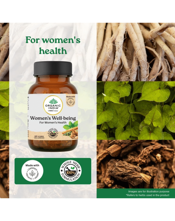 A TATA Product - Organic India Women's Well Being - 60 Veg Capsules - Image 3