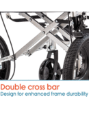 KosmoCare Stylex Premium Imported Ultra lightweight Transporter Wheelchair With Seat Belt -Crest Series-Light Blue