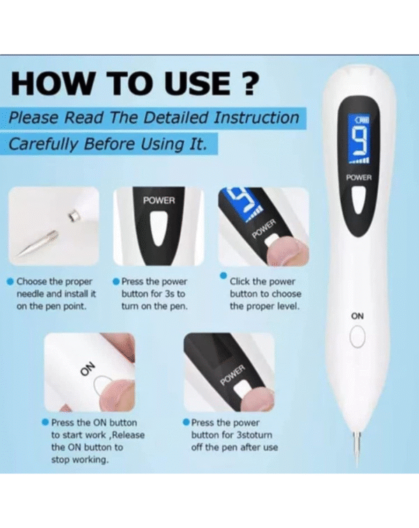 Veentus LCD Screen Display Beauty Mole Removal Sweep Spot Pen Painless Spot Mole Wart Speckle Blemish Removal Tool Pen Beauty Portable Care Equipment - Image 2