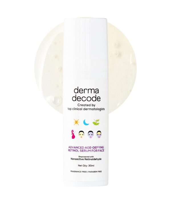 Derma Decode Retinal (Retinaldehyde) 0.5%, Retinol 1% Advanced Nanosomal Face Anti Aging Serum