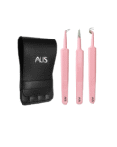 Alis Blackhead Tweezers Pimple Popping Facial Cleansing Tool, Remover Nipper Curved Bend Head Face Cleaner Acne Clip Beauty Tool