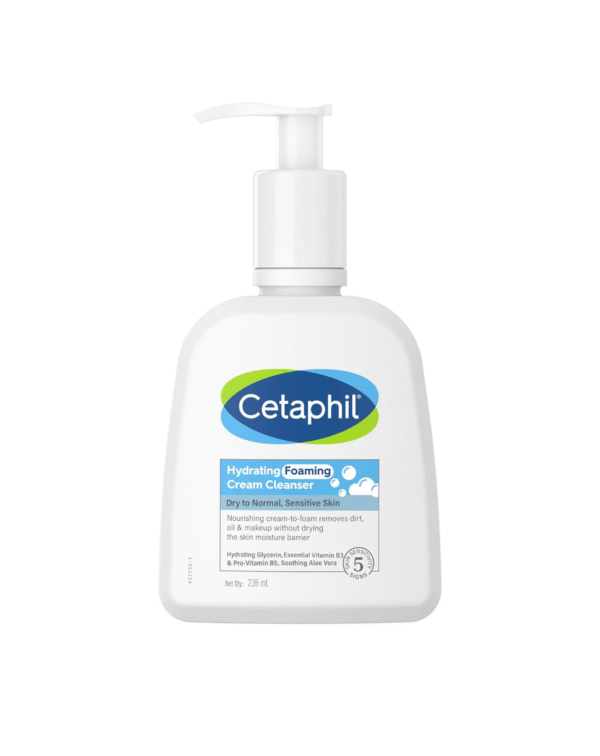 Cetaphil Hydrating Foaming Face Wash for Men and Women | Pollution Defense Cream-to-Foam Cleanser with Niacinamide