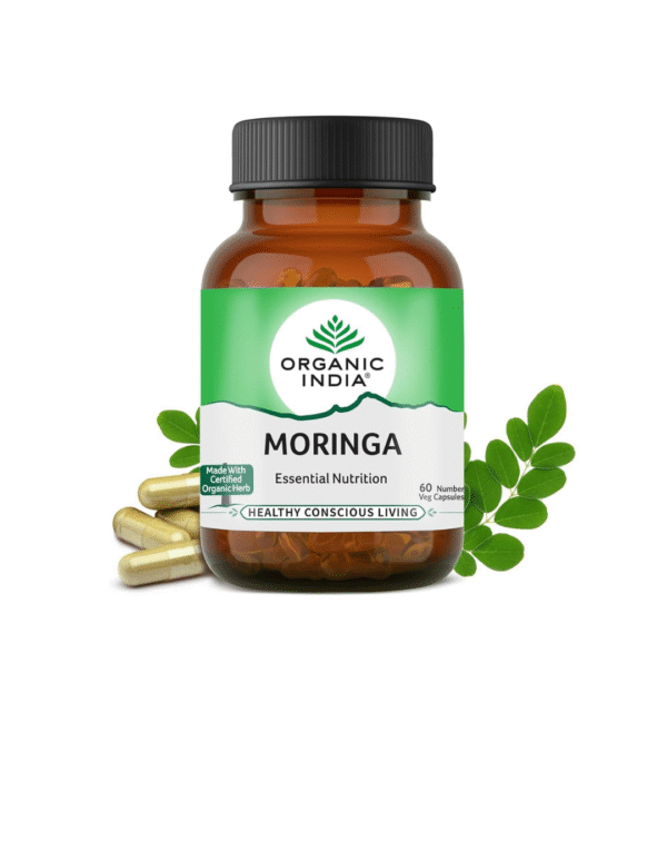 ORGANIC INDIA Moringa Essential Nutrition -Pack of 60 N Veg Capsules