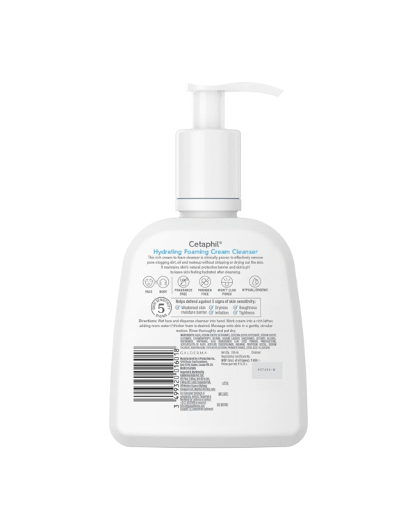 Cetaphil Hydrating Foaming Face Wash for Men and Women | Pollution Defense Cream-to-Foam Cleanser with Niacinamide - Image 2