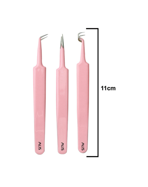 Alis Blackhead Tweezers Pimple Popping Facial Cleansing Tool, Remover Nipper Curved Bend Head Face Cleaner Acne Clip Beauty Tool - Image 4