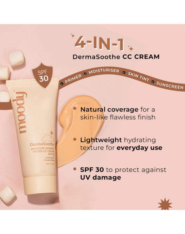 Moody Derma Soothe Moisture Magnet Tinted CC Cream with SPF 30 - Image 2