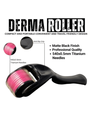 Derma Roller 0.5 For Hair Growth - Hair Roller 0.5 mm with 540 Titanium Needles