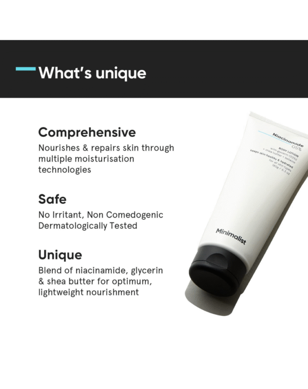 Minimalist Niacinamide 5% Body Lotion | Repairs Skin Barrier | Nourishes With Shea Butter - Image 3