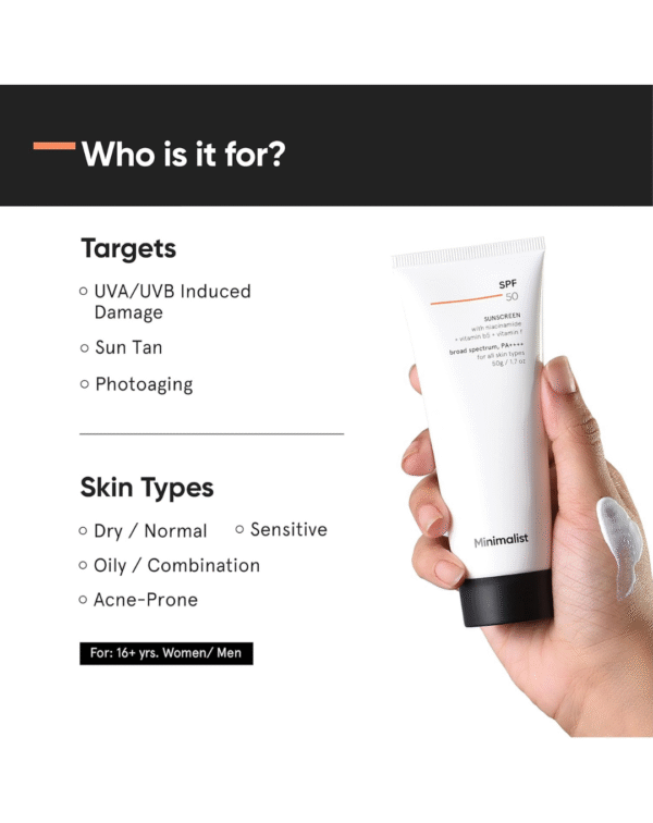 Minimalist Sunscreen SPF 50 PA++++ | Clinically Tested in US (In-Vivo) - Image 2