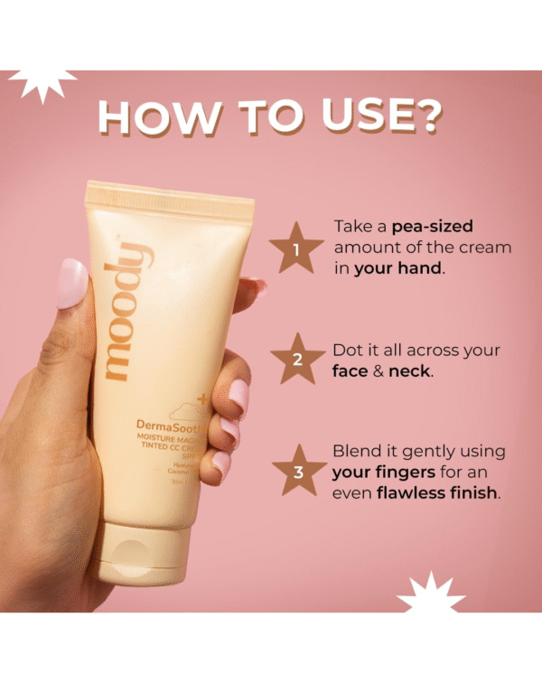 Moody Derma Soothe Moisture Magnet Tinted CC Cream with SPF 30 - Image 3