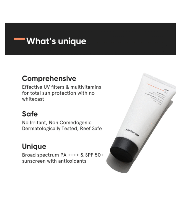 Minimalist Sunscreen SPF 50 PA++++ | Clinically Tested in US (In-Vivo) - Image 3