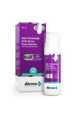 The Derma Co Sali-Cinamide Anti-Acne Face Serum - 30 ml | Fights active acne | Fades acne marks & scars