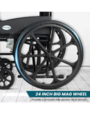 Venante Wheelchair for Patients, Old People, Adults With Safety Belt, Foldable