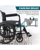 Venante Wheelchair for Patients, Old People, Adults With Safety Belt, Foldable