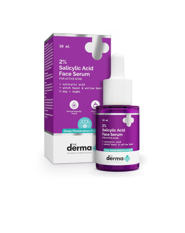 The Derma Co 2% Salicylic Acid Face Serum | Reduces acne & blackheads | Tightens pores