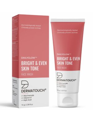 DERMATOUCH Bright & Even Tone Face Wash with Niacinamide, Vitamin E and Kojic Acid