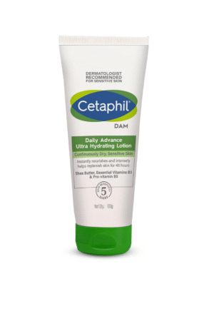 Cetaphil Daily Advance Ultra Hydrating Lotion for Dry/Sensitive Skin, Long Lasting Moisturizer for Face & Body, Multi, 100 g