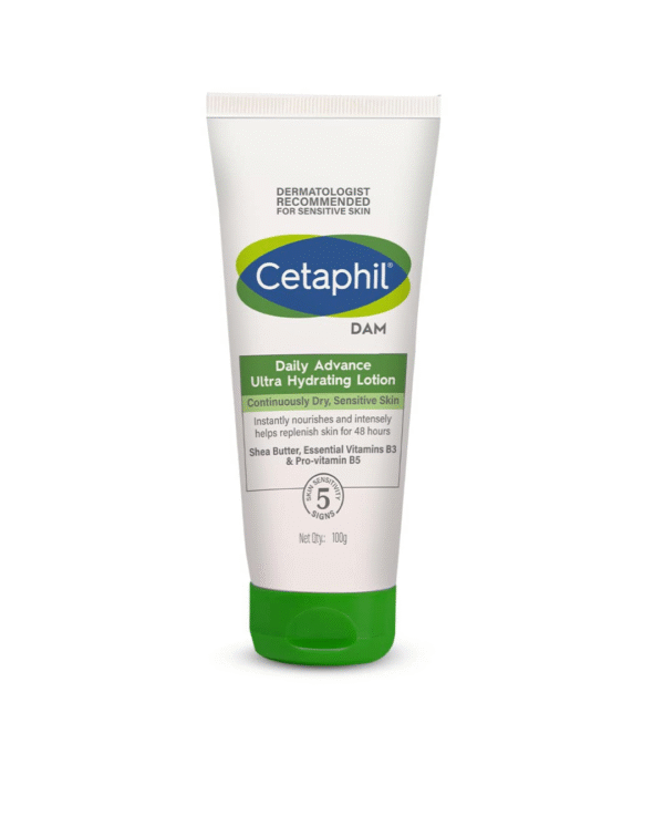 Cetaphil Daily Advance Ultra Hydrating Lotion for Dry/Sensitive Skin, Long Lasting Moisturizer for Face & Body, Multi, 100 g