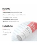 DERMATOUCH Bright & Even Tone Face Wash with Niacinamide, Vitamin E and Kojic Acid