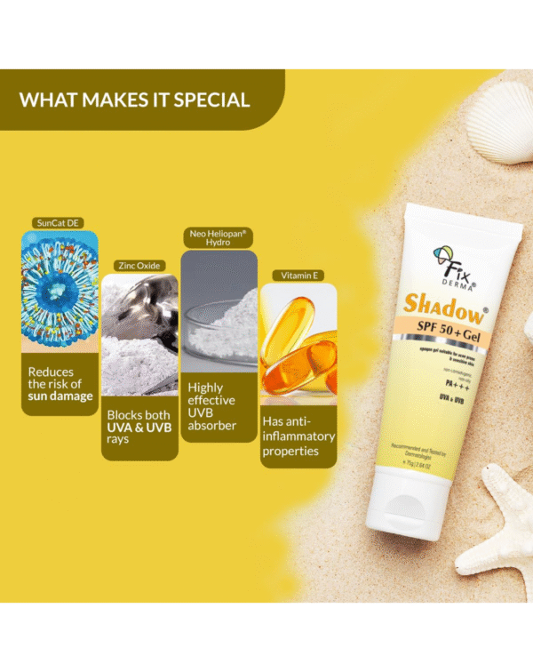 Fixderma Shadow Sunscreen SPF 50+ PA+++ Gel - Image 2