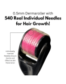 Derma Roller 0.5 For Hair Growth - Hair Roller 0.5 mm with 540 Titanium Needles