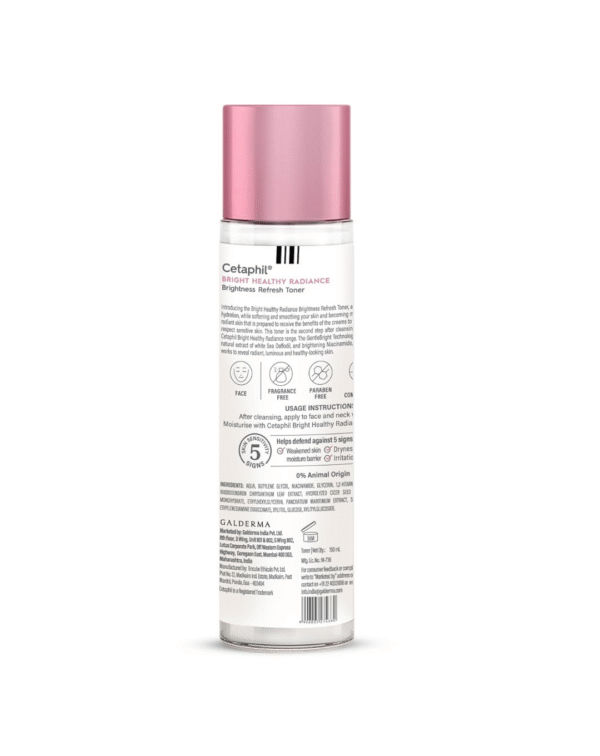 Cetaphil Bright Healthy Niacinamide Vitamin B3 Sea Daffodil Extract Radiance Refresh Toner Cream, - White, Pack of 150 ml - Image 2