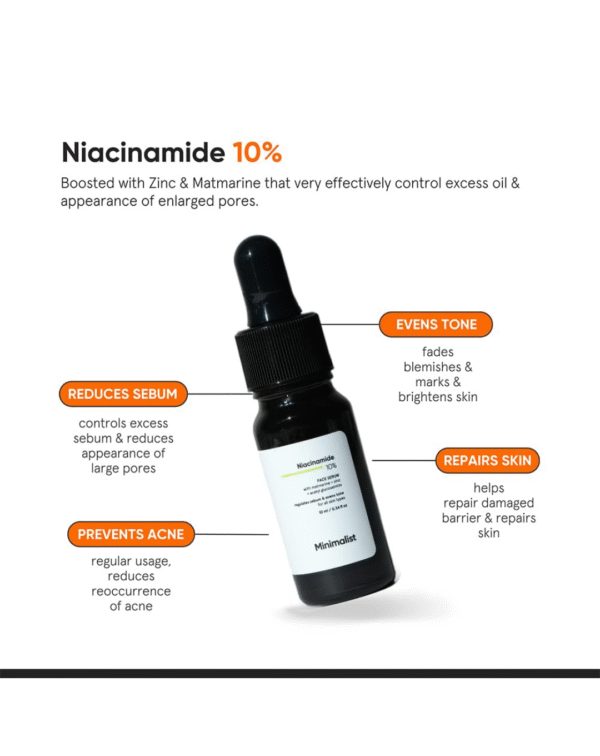 Minimalist Oil Control & Anti-Acne 10% Niacinamide Face Serum with Zinc - Image 2