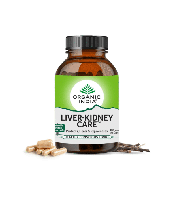 Organic India Liver Kidney Care - 180 Veg Capsules, Helps Support Liver & Kidney Health