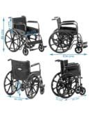 KosmoCare Dura Rexine Wheelchair | Self-Propelled & Attendant Use