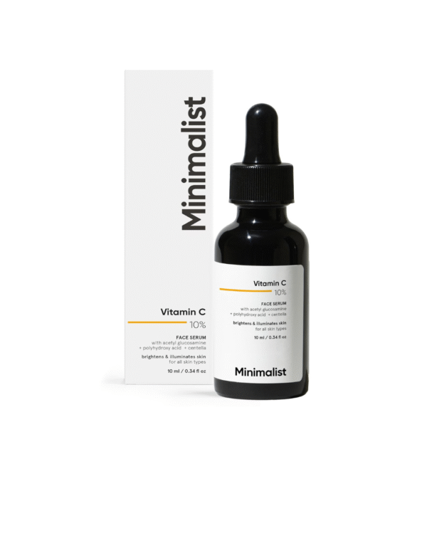 Minimalist 10% Vitamin C Face Serum | Formulated & Tested For Sensitive Skin with Ethyl Ascorbic Acid & PHA