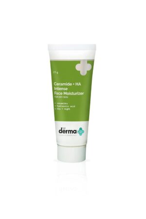 The Derma Co Ceramide + Ha Intense Face Moisturizer Cream, Dry Skin Moisturiser - 25 Gm