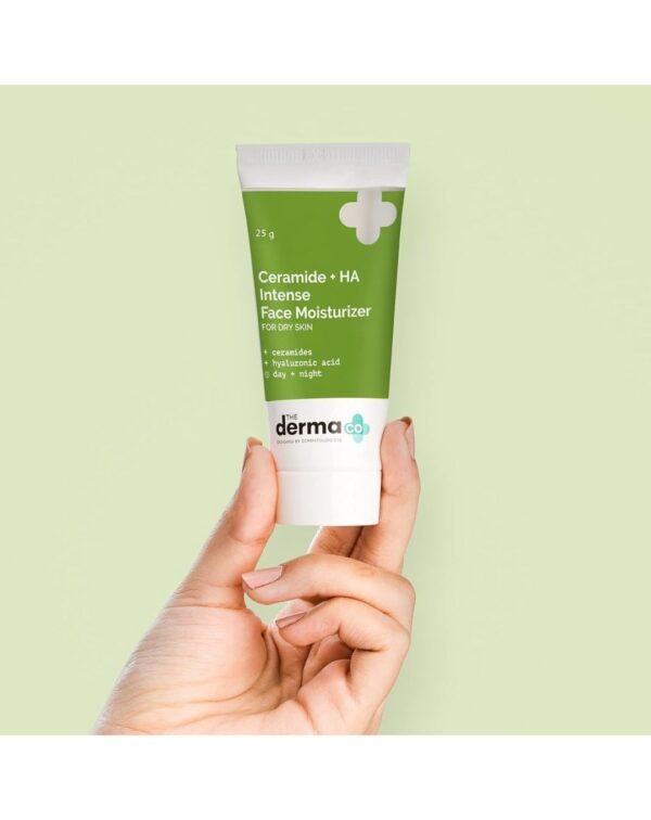 The Derma Co Ceramide + Ha Intense Face Moisturizer Cream, Dry Skin Moisturiser - 25 Gm - Image 2