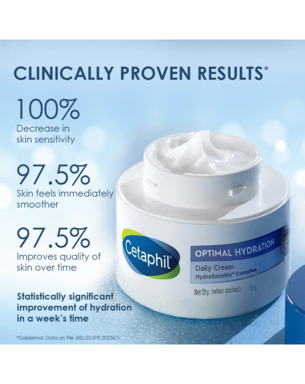 Cetaphil Optimal Hydration Daily Cream 50g | Lightweight Moisturizer & Fast Absorption - Image 2