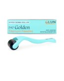 GLUN® Full Body Acupressure Derma Roller, 540 Golden Titanium Micro Needles Cosmetic Device for Face Beauty
