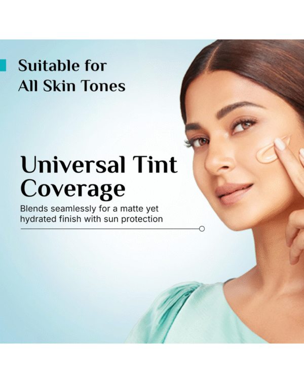 Pilgrim Korean White Lotus Tinted Sunscreen SPF 50+ PA++++ with 3% Niacinamide - Image 3
